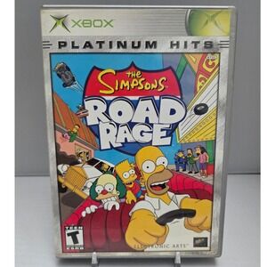 The Simpsons Road Rage Platinum Hits 2001 - Microsoft Xbox - Case & Disc Working